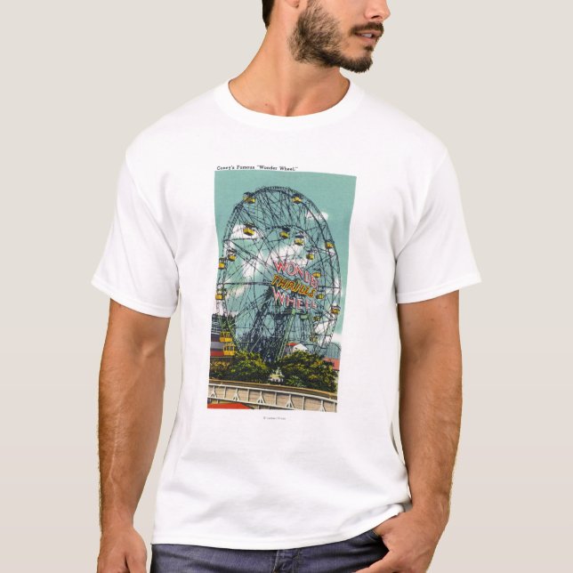 T-shirt Vue de la roue de Ferris célèbre de merveille (Devant)