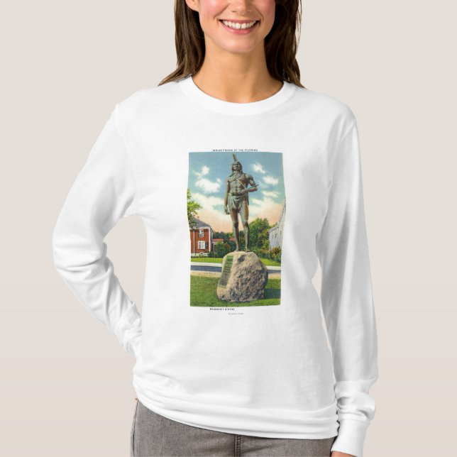 T-shirt Vue de la statue de Massasoit # 2 (Devant)