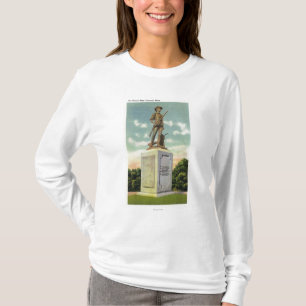 T-shirt Vue de la statue minuscule d'homme