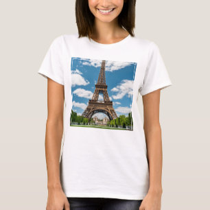 T-shirt Vue de la Tour Eiffel depuis le parc public Champ