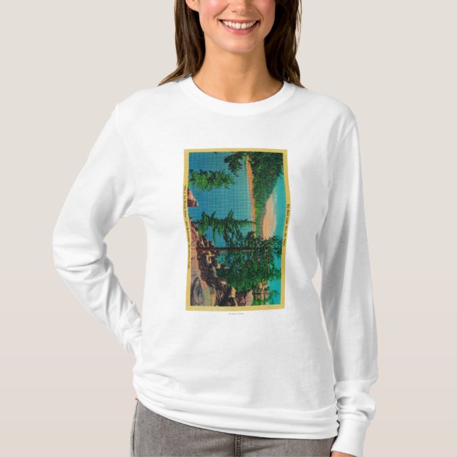 T-shirt Vue de lac big Bear sur l'o de jante la commande (Devant)