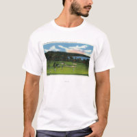 Vue de lac Cobbosseecontee et de terrain de golf