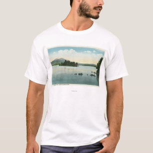 T-shirt Vue de lac des montagnes de Belknap