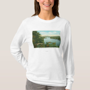 T-shirt Vue de lac inférieur Saranac d'île de bluff