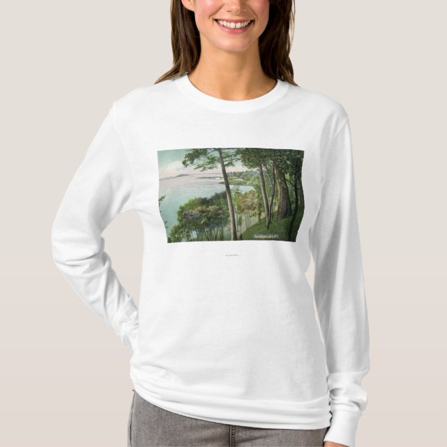 T-shirt Vue de lac Saratoga # 2 (Devant)