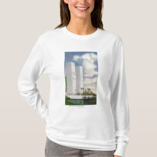 T-shirt Vue de l'atterrissage et des pylônes de bateau