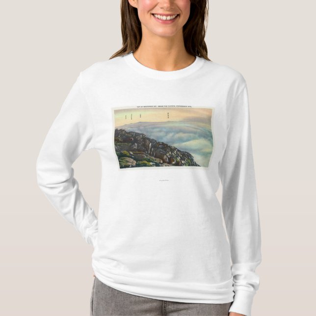 T-shirt Vue de l'autre Adirondack Mts au-dessus des nuages (Devant)