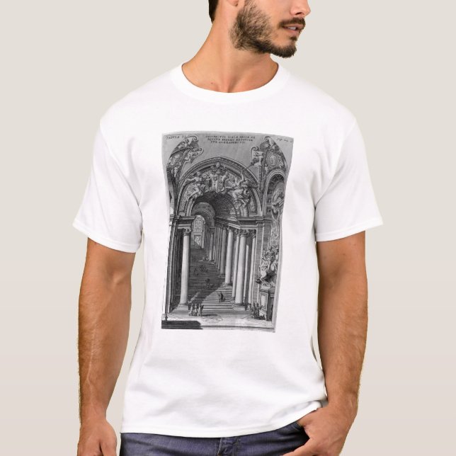T-shirt Vue de l'escalier dans le Scala Regia (Devant)