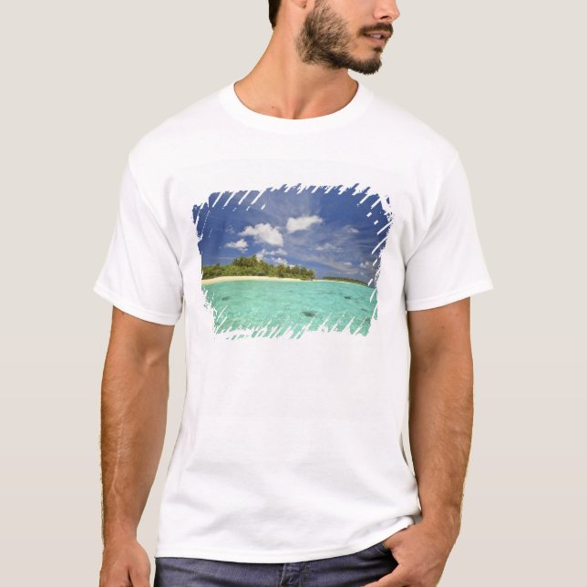 T-shirt Vue de l'île de Funadoo depuis Funadovilligilli (Devant)