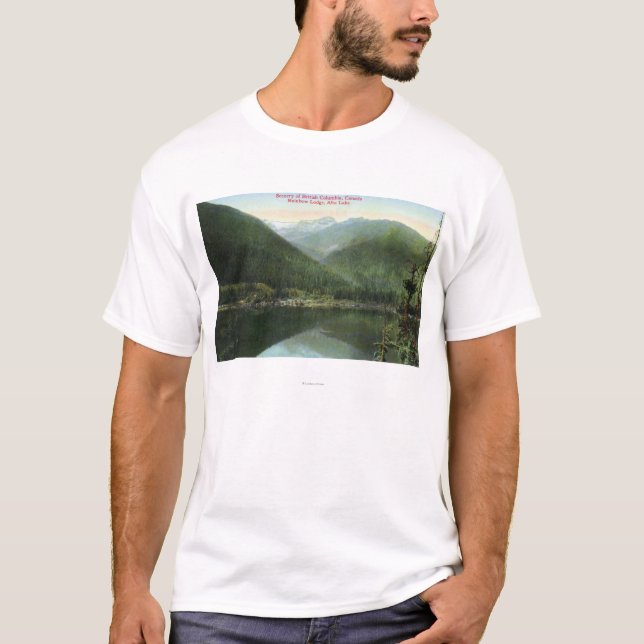 T-shirt Vue de loge d'arc-en-ciel et de lac alta (Devant)