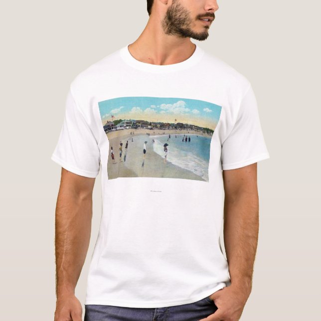 T-shirt Vue de Long Beach et de cap Ann (Devant)