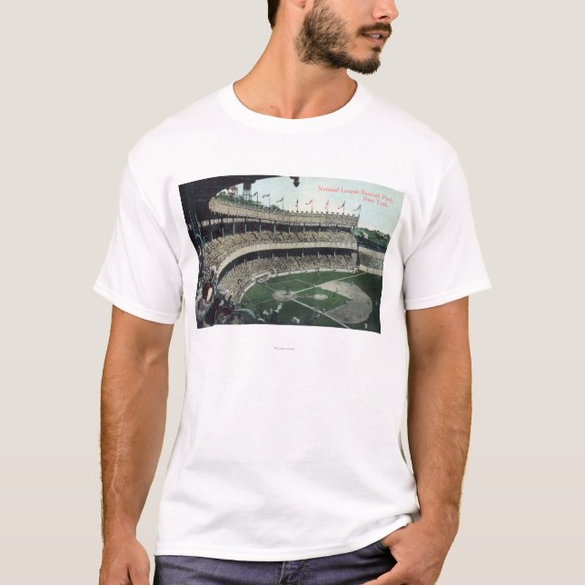 T-shirt Vue de l'Upper Bleacher sur le terrain de baseball (Devant)