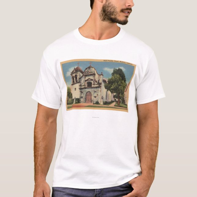 T-shirt Vue de Monterey, la Californie de Presido royal (Devant)