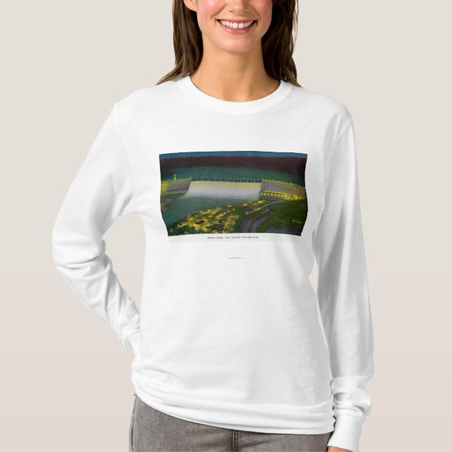 T-shirt Vue de nuit, barrage grand de Coulee (Devant)