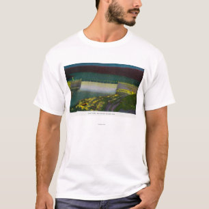 T-shirt Vue de nuit, barrage grand de Coulee