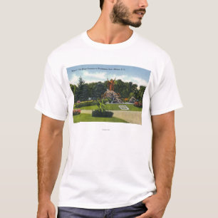 T-shirt Vue de parc de Washington des Rois Fountain,
