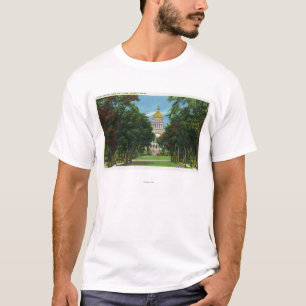T-shirt Vue de parc d'état du bâtiment de capitol d'état