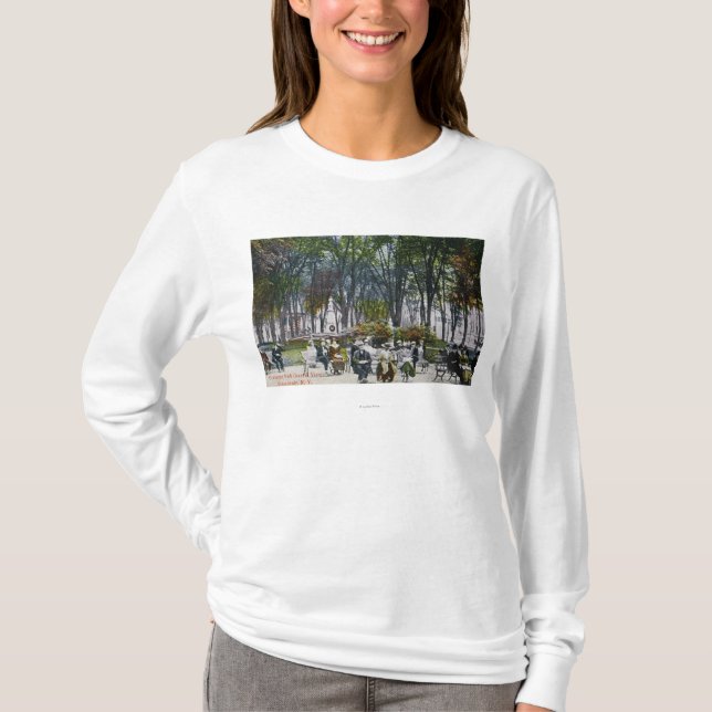 T-shirt Vue de parc en croissant (Devant)