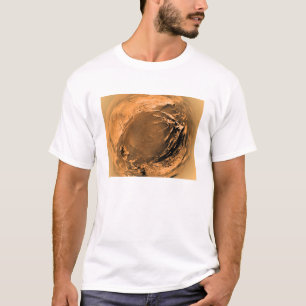 T-shirt vue de Poisson-oeil de la surface du titan