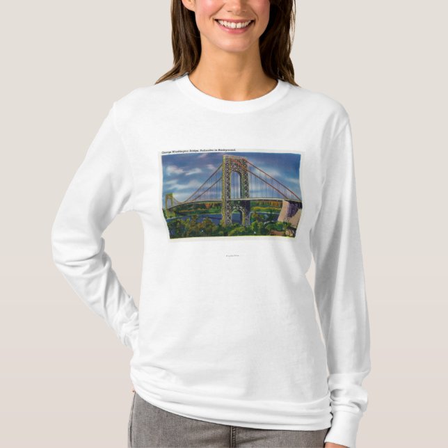 T-shirt Vue de pont de George Washington (Devant)