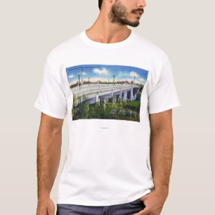 T-shirt Vue de pont de ville de la Reine