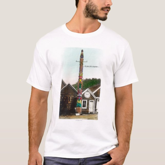 T-shirt Vue de Raven TotempoleWrangell, AK (Devant)