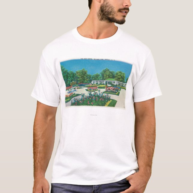 T-shirt Vue de roseraie de parc du Delaware (Devant)