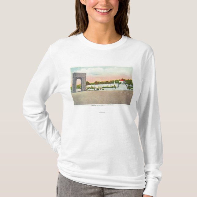 T-shirt Vue de rue de porte de Clifton (Devant)