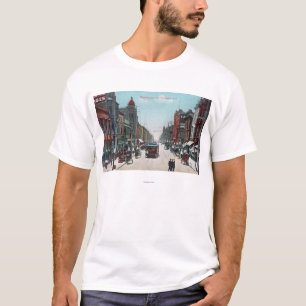 T-shirt Vue de rue de Washington avec des funiculaires