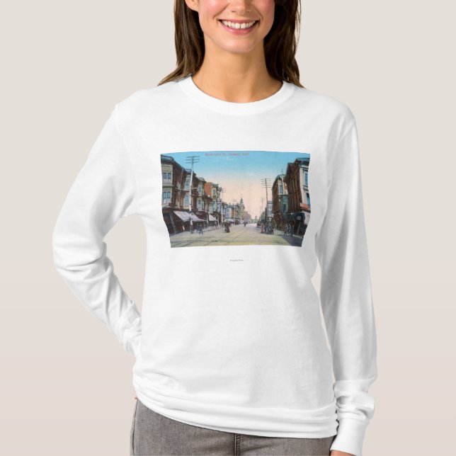 T-shirt Vue de rue de Washington # de 2Oakland, CA (Devant)