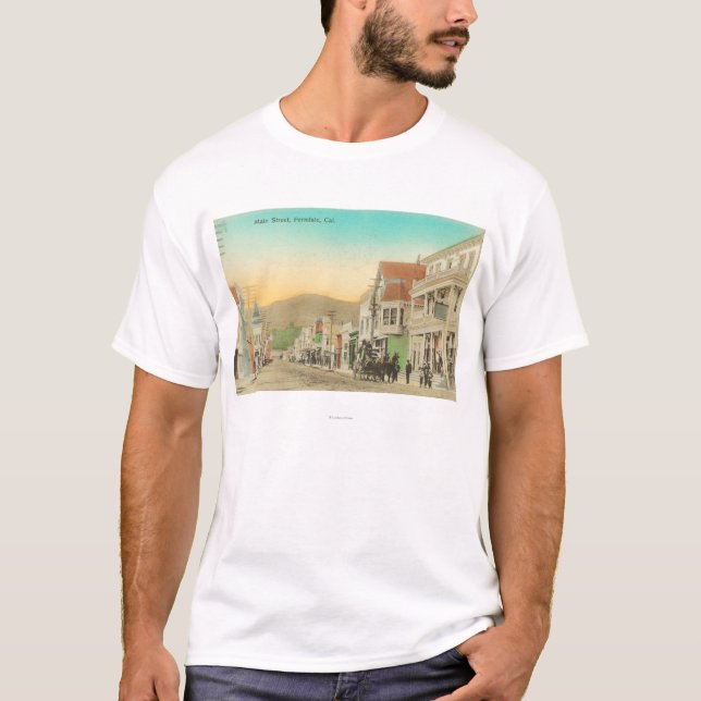 T-shirt Vue de rue principale, chariot de cheval (Devant)