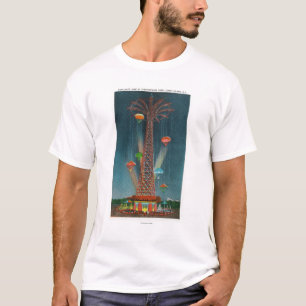 T-shirt Vue de saut de parachute de parc de course