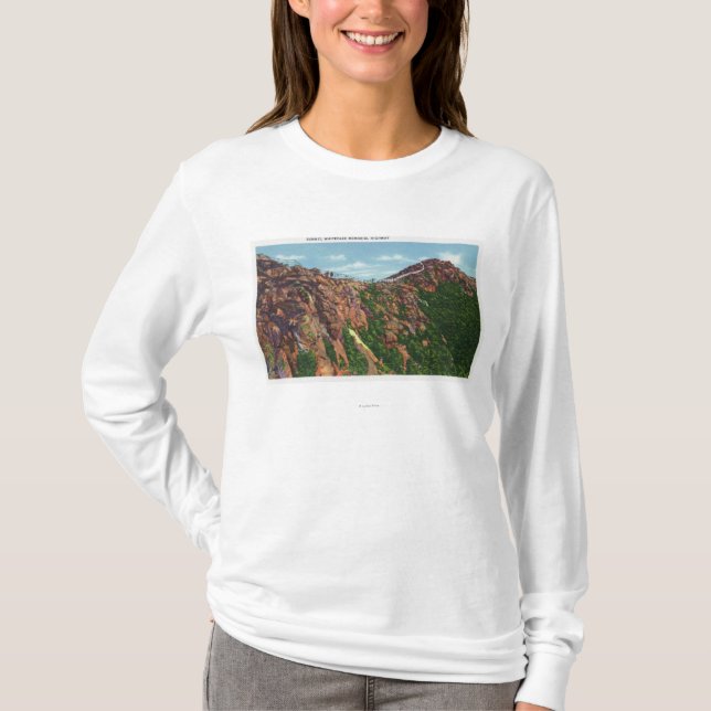 T-shirt Vue de sommet de Whiteface Mt (Devant)