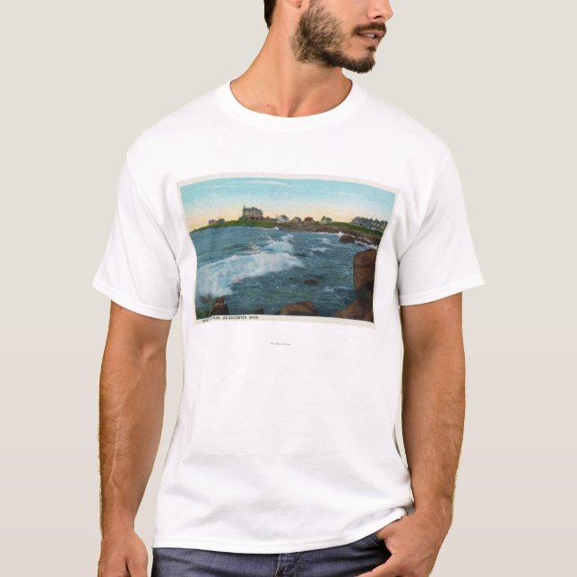 T-shirt Vue de surf bas de roches (Devant)