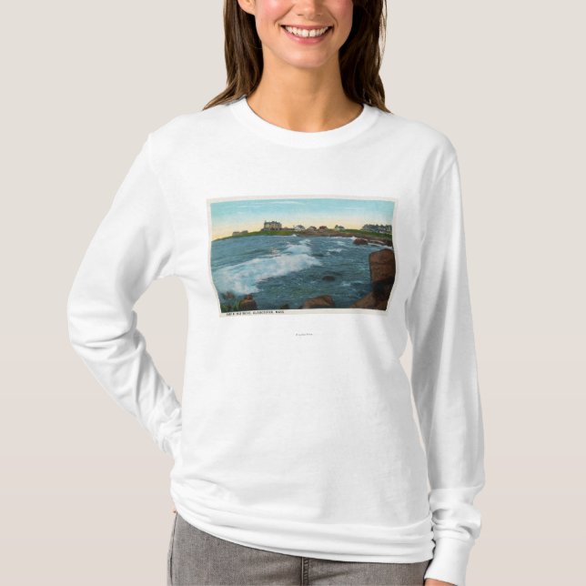 T-shirt Vue de surf bas de roches (Devant)