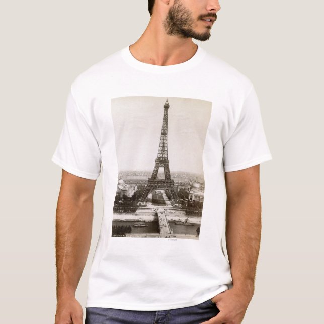 T-shirt Vue de Tour Eiffel, 1900 (Devant)