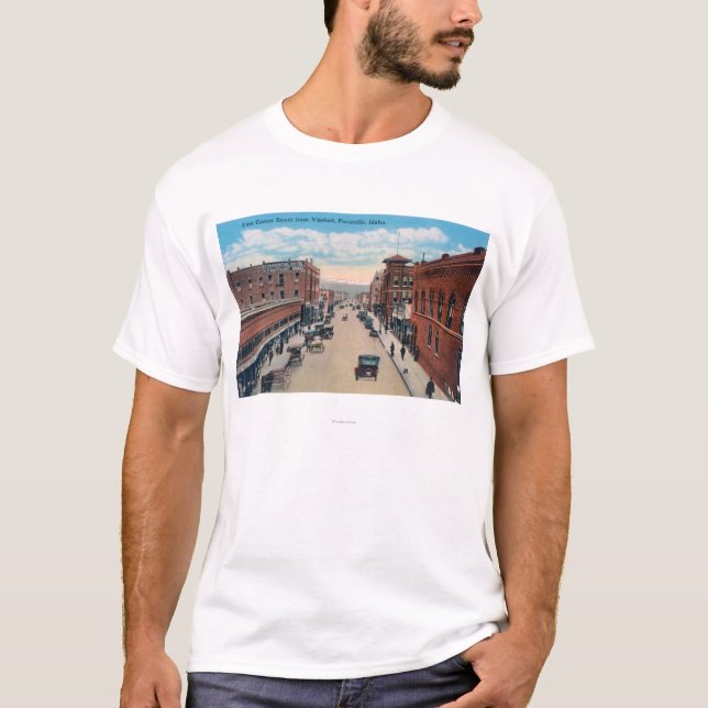 T-shirt Vue de viaduc de rue centrale est (Devant)