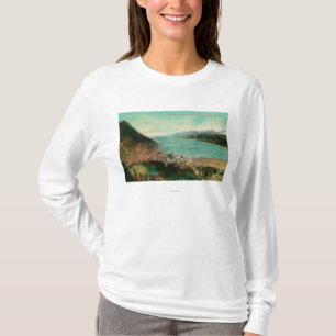 T-shirt Vue de ville de Juneau, Alaska avec le mien de