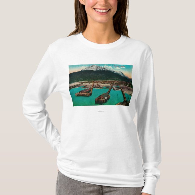 T-shirt Vue de ville de Skagway, AlaskaSkagway, AK (Devant)