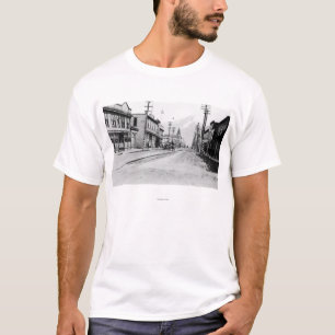 T-shirt Vue de ville de Skagway, photographie de l'Alaska