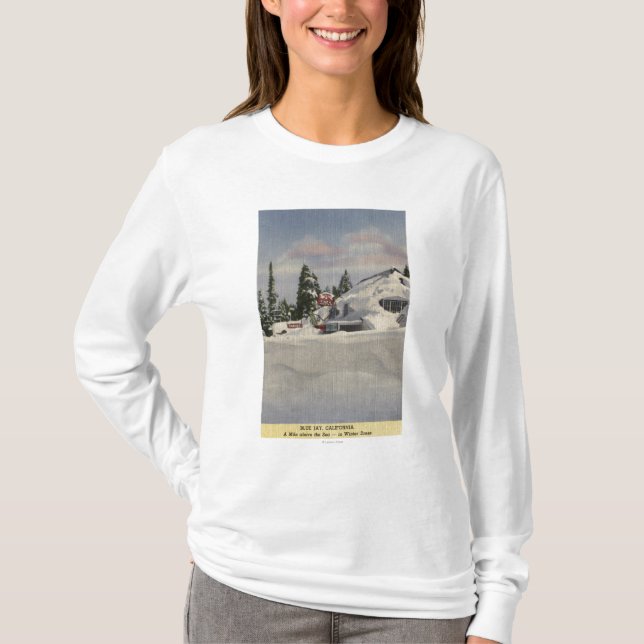 T-shirt Vue de ville en hiver (Devant)