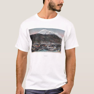T-shirt Vue de ville et de bâti DeweySkagway, AK