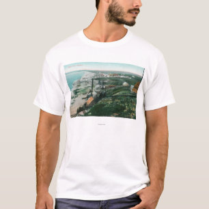 T-shirt Vue de ville et ville de WaterfrontBluff, AK
