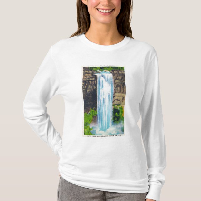 T-shirt Vue des automnes de Taughannock (Devant)