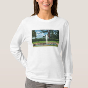 T-shirt Vue des jardins et de la fontaine de Tanglewood