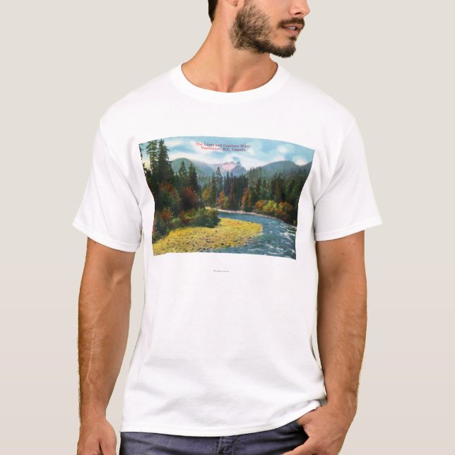 T-shirt Vue des lions et de la rivière de Capilano (Devant)