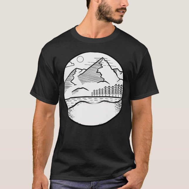 T-shirt Vue des montagnes active (Devant)