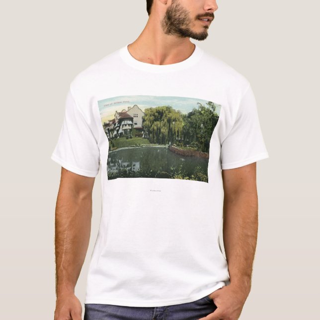 T-shirt Vue d'étang de saule (Devant)
