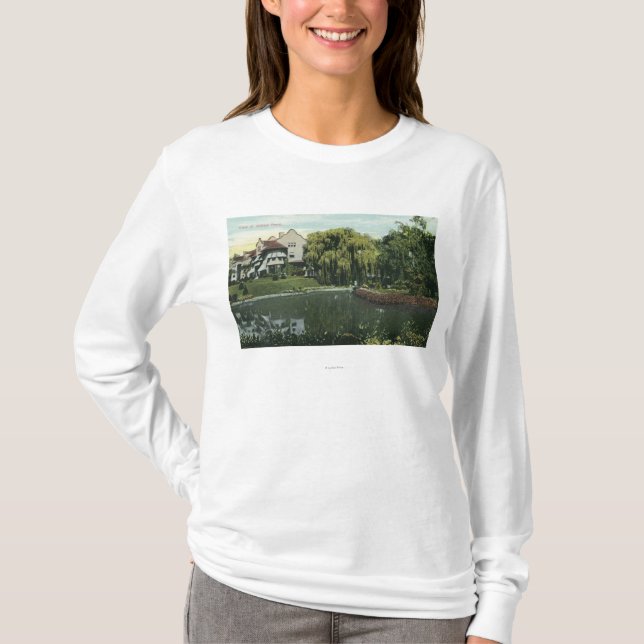 T-shirt Vue d'étang de saule (Devant)