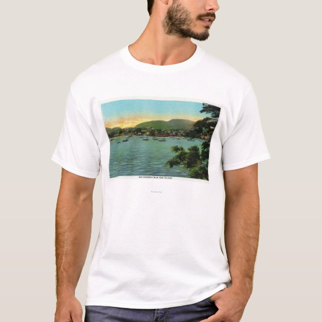 T-shirt Vue d'île de barre du port de barre (Devant)